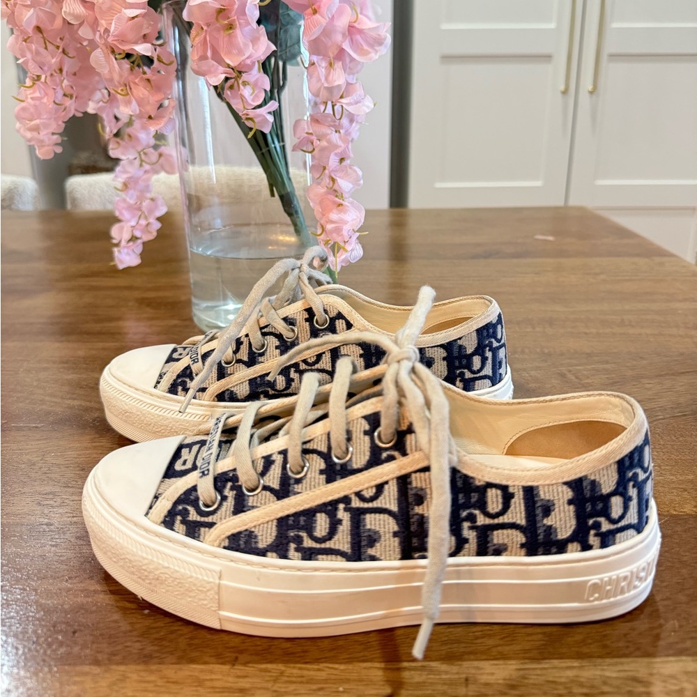 Dior Blue and Cream Women's Sneakers